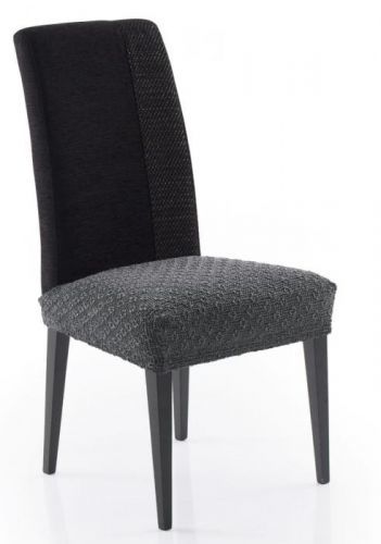 Forbyt, Potah elastický na sedák židle, MARTIN, tm.šedý, komplet 2 ks,