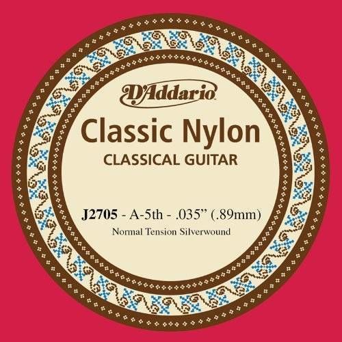 D'Addario J2705 Single Silver Wound 035/J27 5th Normal Tension