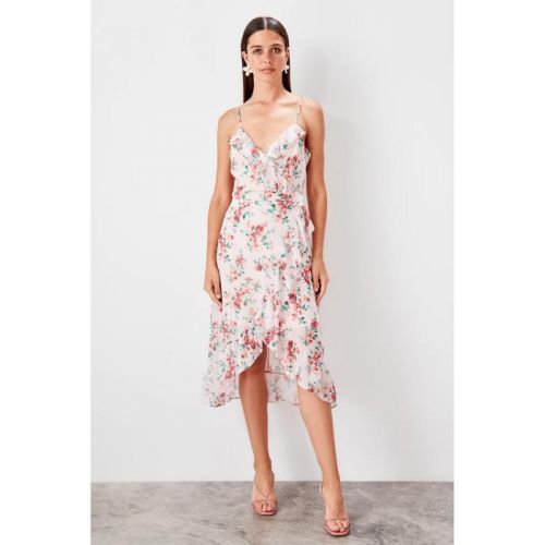 Trendyol Powder pendant floral Patterned dress, růžová, 34