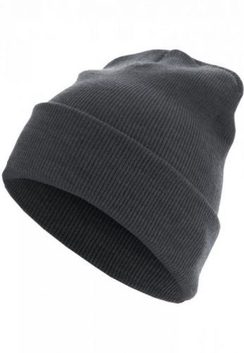 Beanie Basic Flap Long Version - h.grey