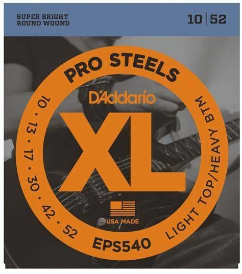 D'Addario EPS540 ProSteels Light Top/Heavy Bottom 10-52