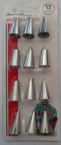 Smart Cook Nástavce na zdobení dortů - zdobící trysky 12 ks