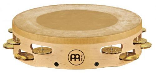 Meinl AE-MTAH2B Headed Artisan Tambourine Solid Brass Jingles 2 Rows