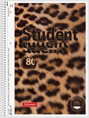 Studentský blok čtverečkovaný - Leopard (A4)