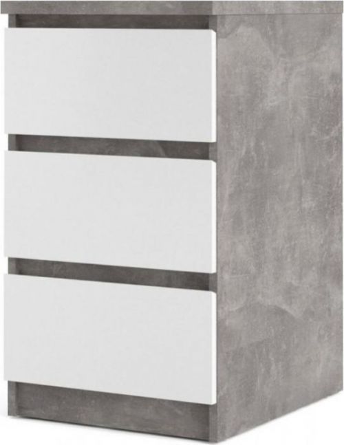 Falco Komoda Simplicity 237 beton/bílý lesk