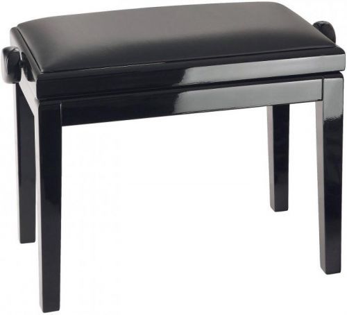 Konig & Meyer Piano Bench Black Glossy Finish, Imitation Leather Seat