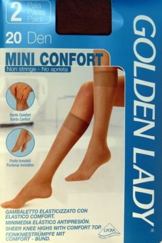 Golden Lady Mini Confort 20 den A`2 2-pack podkolenky 1/2-s/m melon/odstín béžové