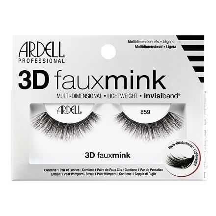 Ardell 3D Faux Mink 859 vícevrstvé umělé řasy 1 ks odstín Black pro ženy