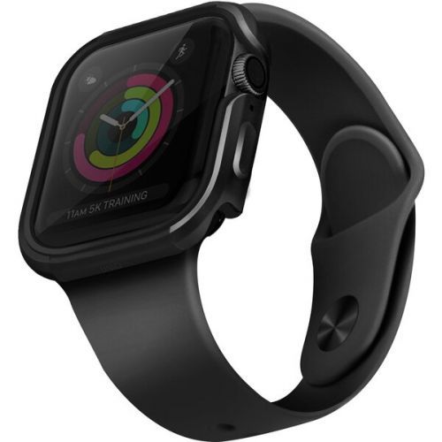 UNIQ Valencia kovové pouzdro Apple Watch Serie 4/5 (44mm) tmavě šedé