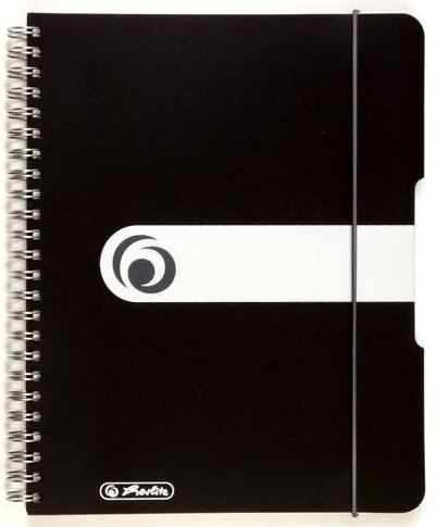 Spirálový blok A5 čtverečkovaný - černý