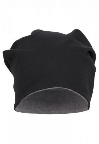 Jersey Beanie reversible - blk/ht.charcoal