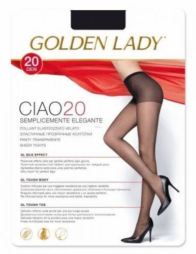 Golden Lady Ciao 20 den punčochové kalhoty 4-L nero/černá