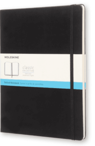 Moleskine - zápisník - tvrdý, tečkovaný, černý XL
