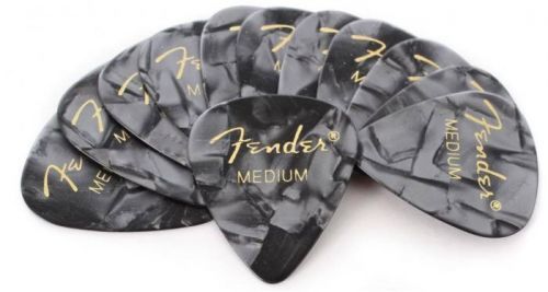 Fender Black Moto 351 Shape Picks Medium 12 Pack