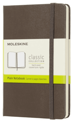 Moleskine - zápisník tvrdý, čistý, hnědý S