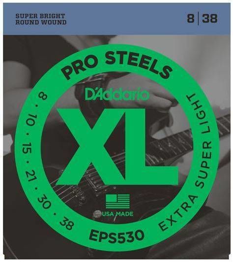 D'Addario EPS530 ProSteels Extra-Super Light 08-38