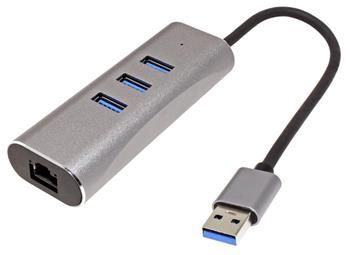 Adaptér USB 3.0 -> Gigabit Ethernet + Hub 3 porty