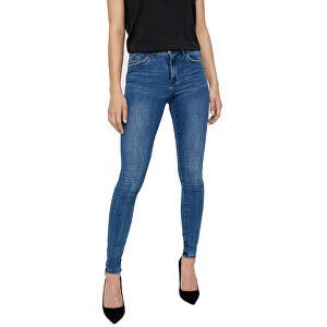 Vero Moda Dámské džíny VMTANYA MR S PIPING JEANS VI349 NOOS Medium Blue Denim M/30