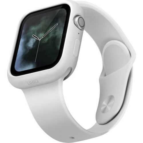 UNIQ Lino silikonové pouzdro Apple Watch Series 4/5 (40mm) bílé