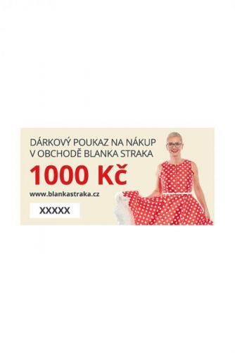 Elektronický dárkový poukaz pro dámy v hodnotě 1000 Kč