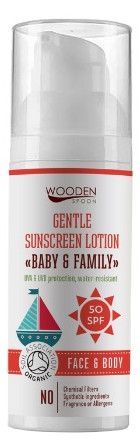 WoodenSpoon Opalovací tělové mléko Baby & Family SPF 50 100ml