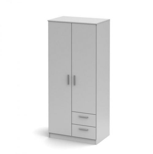Šatní skříň dvoudveřová se šuplíky SINGA 81 Tempo Kondela Bílá