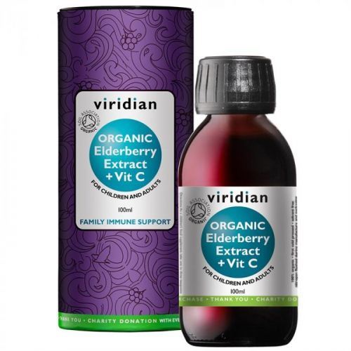 Viridian  Elderberry Extract + Vitamin C 100ml Organic