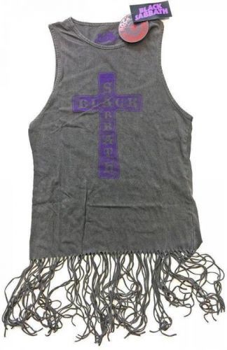Rock Off Black Sabbath Ladies Tee Dress Vintage Cross (Tassels) S
