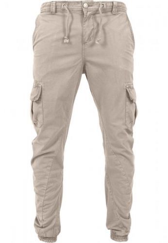 Kalhoty Urban Classics Cargo Jogging - béžové, XS