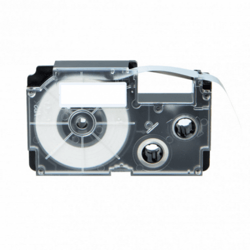 Casio R3.5YW (XR-6HSYW), 6mm x 2m, ?3.5mm, černý tisk / žlutý podklad, smršťovací, kompatibilní páska