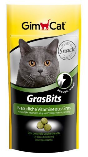 GIMCAT GRAS BITS tabl. s kočičí trávou 40g