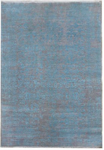 Diamond Carpets koberce Ručně vázaný kusový koberec Diamond DC-JK 1 Silver/light blue - 180x275 cm Modrá