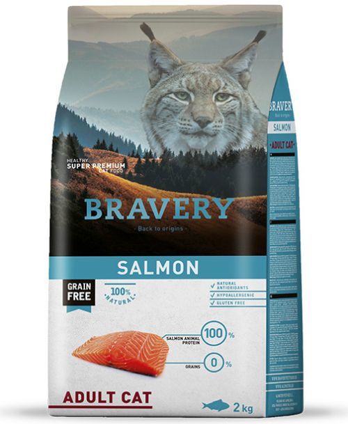 BRAVERY cat  ADULT salmon - 7kg + MAX MOLLY USB SVÍTÍTKO