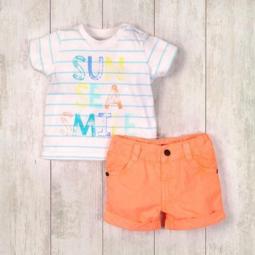 Minoti Chlapecký set, tričko a kraťasy, Minoti, SURF 1, oranžová