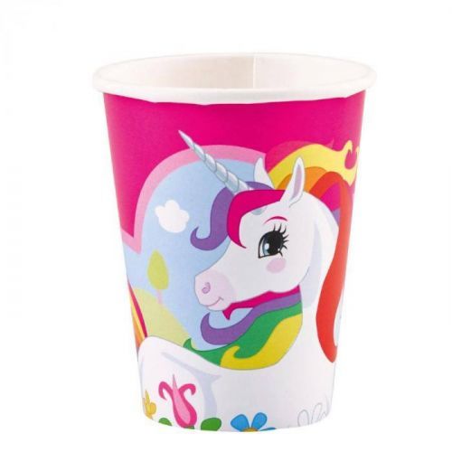 Kelímky papírové 8ks Unicorn 266ml - Amscan