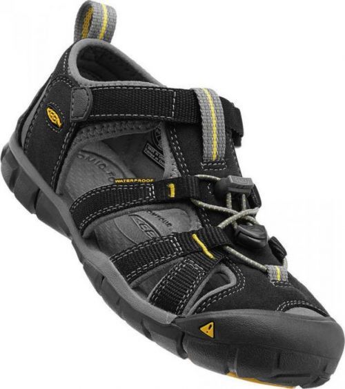 Keen Dětské sandály SEACAMP II CNX, black/yellow, Keen, 1012064, černá