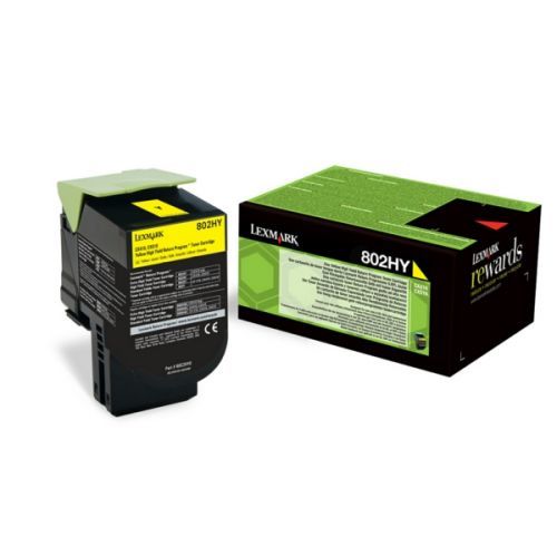 Lexmark originální toner 80C2HYE, yellow, 3000str., Lexmark CX410/510