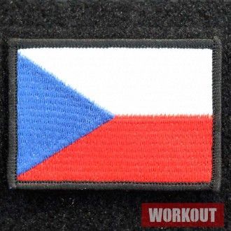 Workout Nášivka české vlajky se suchým zipem 7 x 5 cm WOR132
