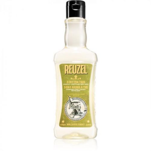 Reuzel Tea Tree 3 v 1 šampon, kondicionér a sprchový gel pro muže 350 ml