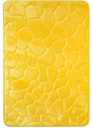 BO-MA koberce Protiskluzová koupelnová předložka 3D 0133 yellow - 50x80 cm Žlutá
