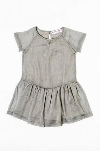 Minoti Šatý dívčí s krátkým rukávem, řasená sukně, Minoti, ROSEWOOD 6, šedá