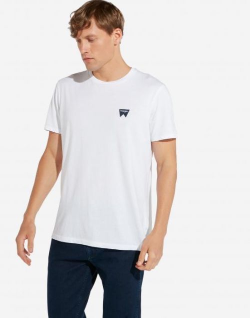 Wrangler pánské triko s logem W7C07D312 Bílá XXL