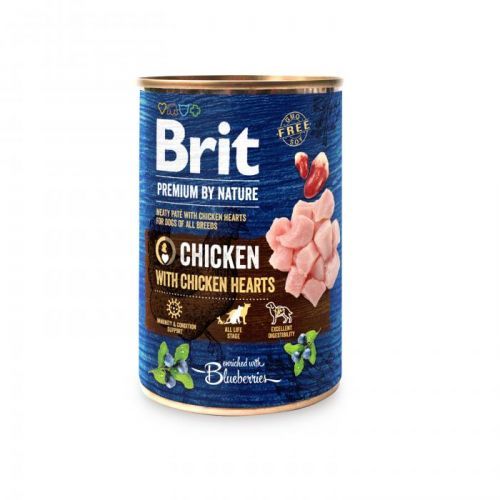 BRIT dog Premium by Nature CHICKEN with HEARTS   - 400g