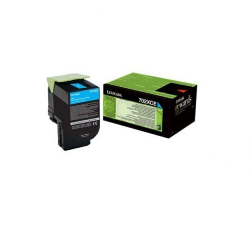 Lexmark originální toner 70C2XCE, cyan, 4000str., extra high capacity, Lexmark CS510de, CS510dte