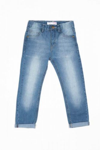 Kalhoty džínové dívčí s elastenem, Minoti, bloom 6, modrá - 68/80 | 6-12m