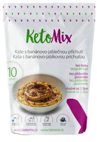 KetoMix Proteinová kaše s banánovo-jablečnou příchutí (10 porcí) 280 g