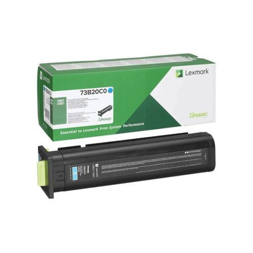 Lexmark originální toner 73B20C0, cyan, 15000str., return, Lexmark CS827de, CX827de