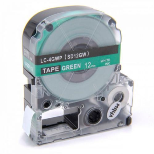 Epson LC-SD12GW, 12mm x 8m, bílý tisk / zelený podklad, kompatibilní páska