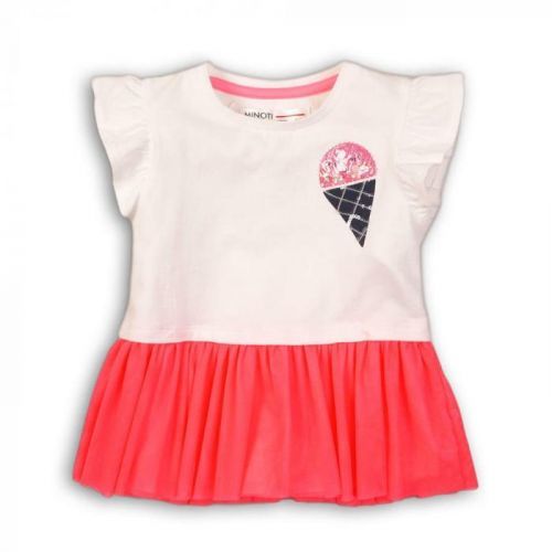 Minoti Tunika dívčí s krátkým rukávem, Minoti, Hut 8, bílá
