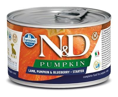 N&D dog GF PUMPKIN konz. STARTER MINI lamb/blueberry  - 140g